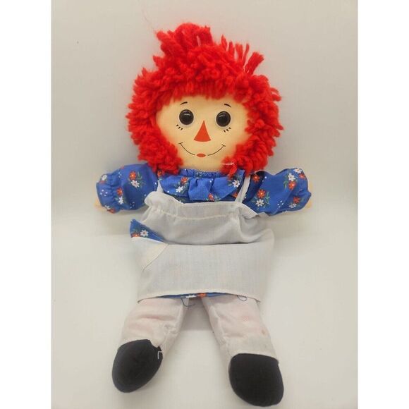 Vintage Raggedy Ann Doll 13" Tall Hasbro Softies Tag Toy - Picture 2 of 3